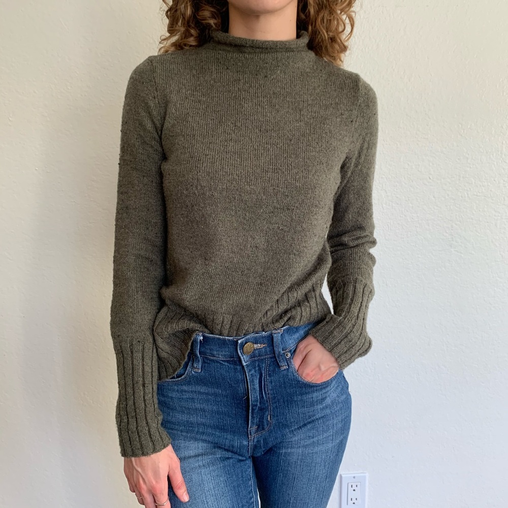Madewell Inland Green Mockneck/Turtleneck